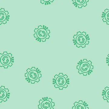 Change management analyst line seamless pattern Stock Illustration