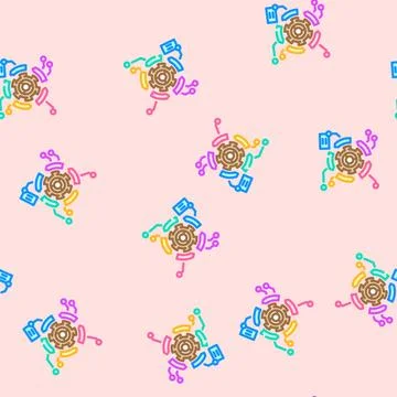 Change management analyst vector seamless pattern Stock Illustration