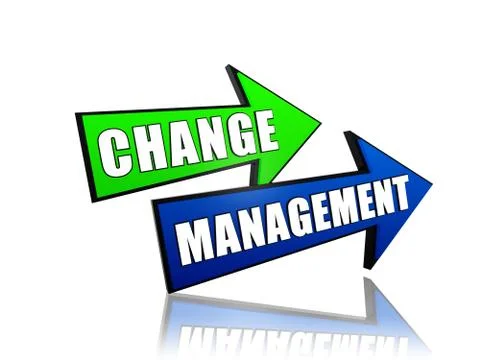 Change management in arrows Stock Illustration
