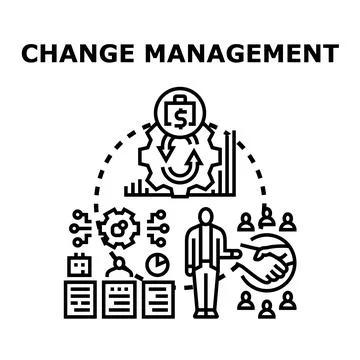 Change management concept for business process improvement Stock Illustration