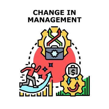 Change in management concept implementing strategic shifts Stock Illustration