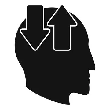 Change memory shelf icon simple vector. Mind person Stock Illustration