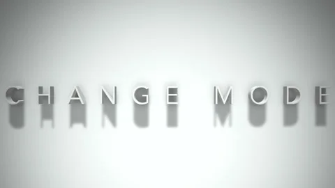Change mode 3D title animation with shadows on a white background Stock Footage 297514061