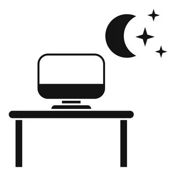 Change night work plan icon simple vector. Late busy work Stock Illustration