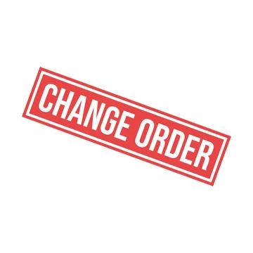 Change Order Letter Rubber Stamp Template Design Stock Illustration