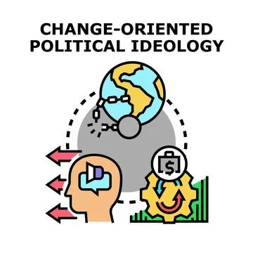 Change oriented political ideology vector concept illustration Stock Illustration