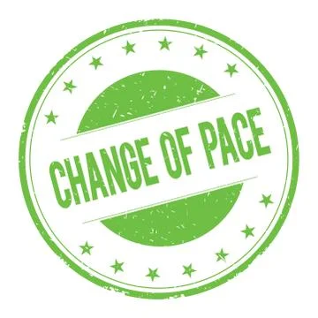 CHANGE-OF-PACE stamp sign Stock Illustration