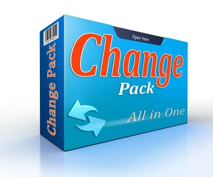Change pack conceptual offer pack Illustrazione stock