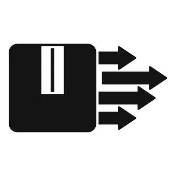 Change parcel delivery icon simple vector. Fast service Stock Illustration