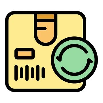 Change parcel icon vector flat Stock Illustration