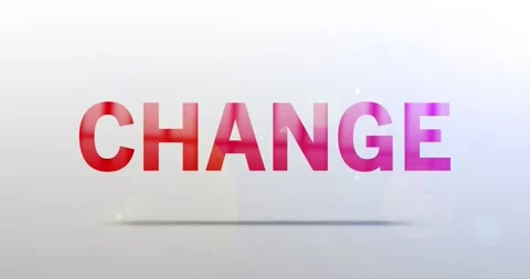 Change. Particle Logo. Text Animation Stock Footage 135475381