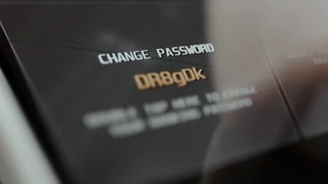 Change Password option by double clicking on the screen, generating a new Stock Footage 329751284