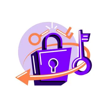 Change password. Vector icon in bold line style Illustrazione stock