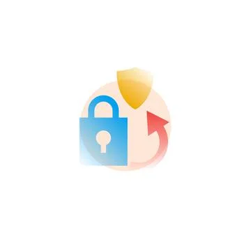 Change password. Vector icon in gradient style Stock Illustration