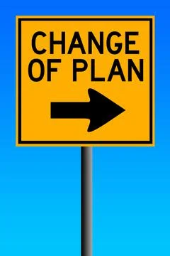 Change of plan Stock Illustration