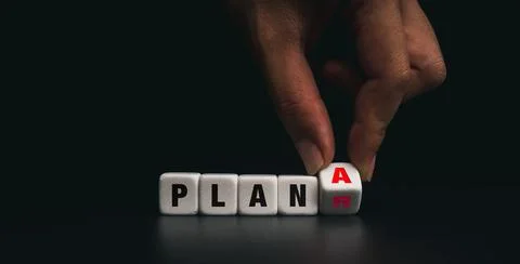 Change from plan A to plan B. Stock Photos