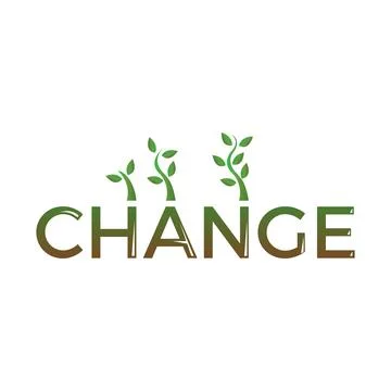 Change plants growing logo Stock Illustration