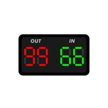 Change Player Digital Board Sign Sport Illustration Stock Illustration