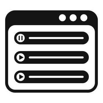 Change playlist icon simple vector. Music song Illustrazione stock