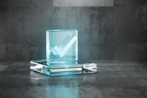 Change of power. Checkbox. Referendum. Right to choose. Concept of technolo.. Ilustração Stock
