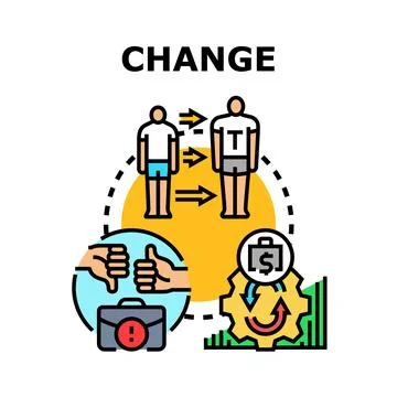 Change process concept representing business and personal transformation Stock Illustration