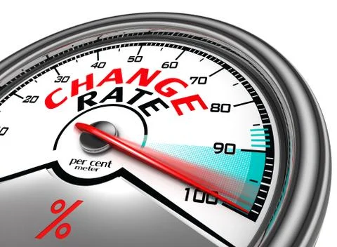 Change rate conceptual meter Stock Illustration