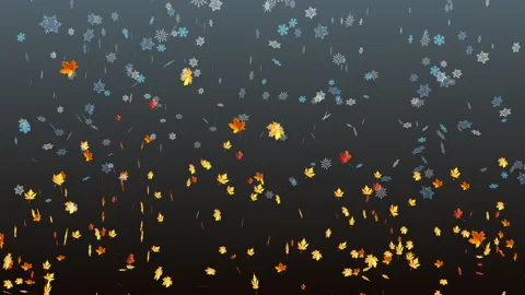 The change of seasons, winter changes autumn Stock Footage 284486736