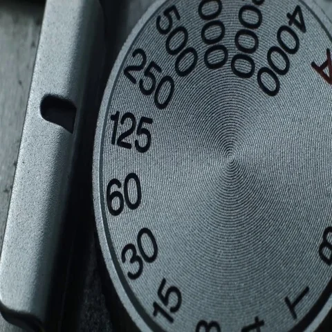 Change the shutter speed on the camera Stock Footage 69383436