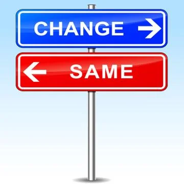 Change sign Stock Illustration