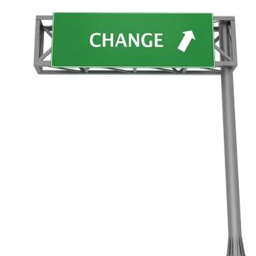Change signboard Stock Illustration
