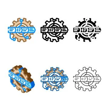 Change stylized management business process color icon vector 스톡 일러스트