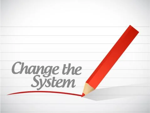 Change the system written message illustration Stock Illustration