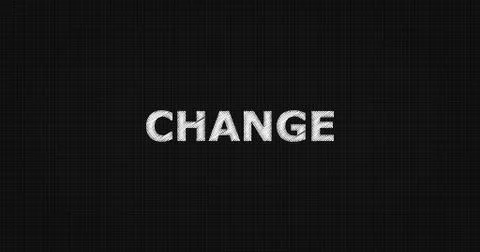 CHANGE text on board Illustrazione stock