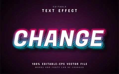 Change text, gradient text effect Stock Illustration