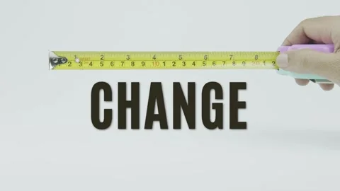 Change text or word and tape measure on a white background Stock Footage 302045985