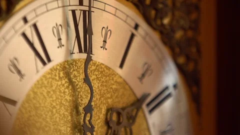 Change the time on an old clock Stock Footage 73752887