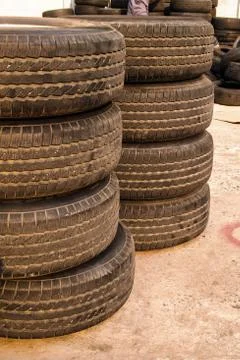 Change of tires Stock Photos