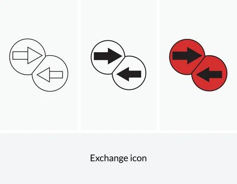 Change vector icon. Linear style sign for mobile concept and web design. Illustrazione stock