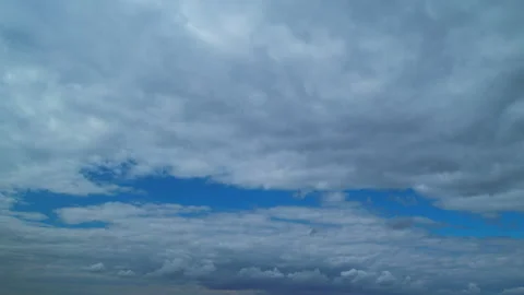 Change Of Weather. Thunderous Clouds. Dramatic Dark Gray Thunderclouds. Moving Stock Footage 262803733