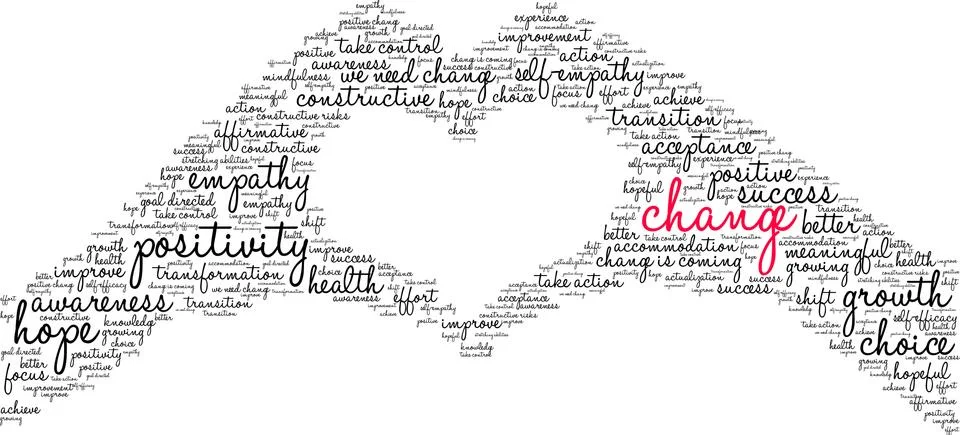 Change Word Cloud Illustrazione stock
