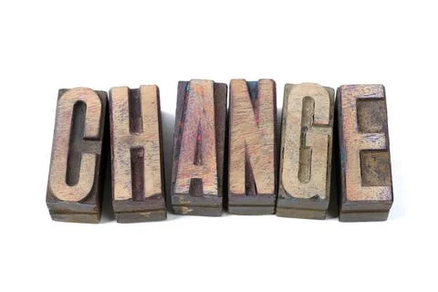 Change word isol Stock Photos