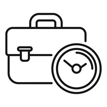 Change work plan icon outline vector. Late desk task Illustrazione stock