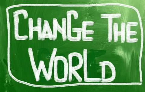 Change the world concept Illustrazione stock