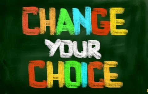 Change your choice concept Stock Illustration
