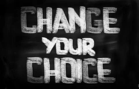 Change your choice concept Ilustración de archivo