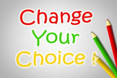 Change your choice concept Stock Illustration