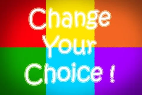 Change your choice concept Stock Illustration