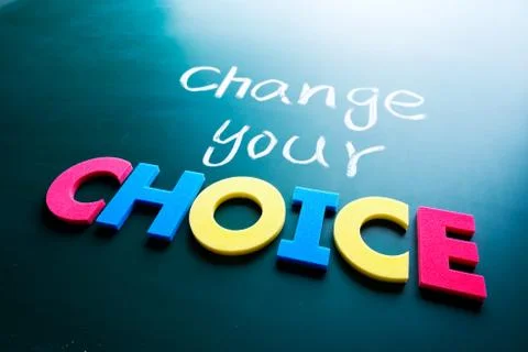 Change your choice concept Stockfoto's