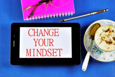 Change your mindset - to change the quality of life. Foto stock