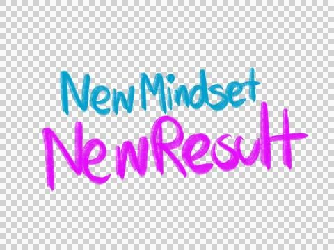 Change your mindset present, drawing illustrations on isolated background. Stock Illustration